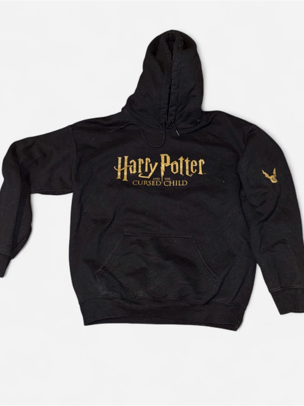 Harry Potter Black Crewneck Sweater with Gold Logo